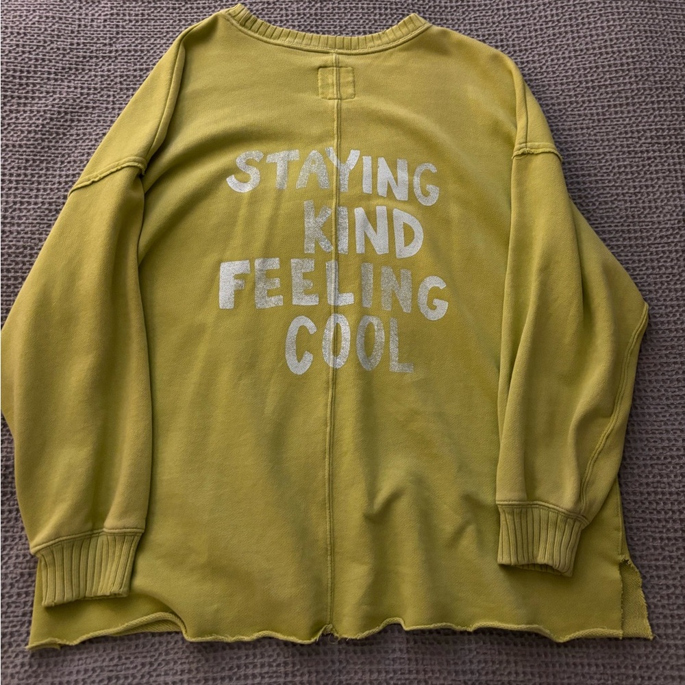 Aerie printed green sweatshirt